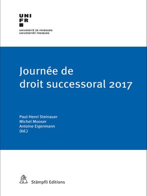 cover image of Journée de droit successoral 2017